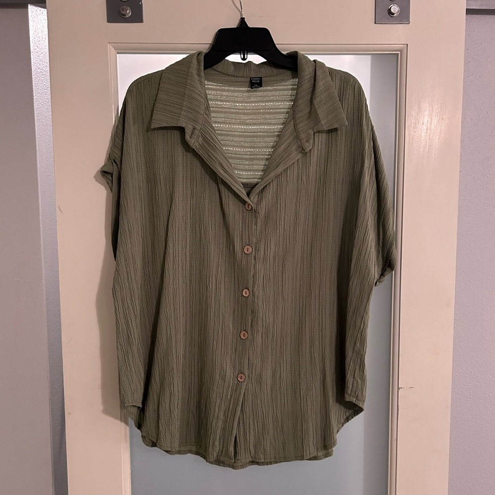 Emery Rose Ribbed Knit Top 1XL